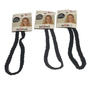 3-PK Scunci Beaded Headwrap Metallic Beads‎ Hair Wrap Style 38214-A
